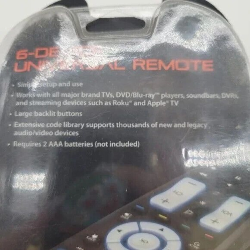 Blackweb 6-Device Universal Remote Backlit Buttons Streaming‎ Device Support - Picture 7 of 10